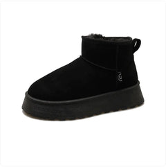 Winter-Ready Fleece-Lined Suede Cotton Shoes – Cozy All-Match Style