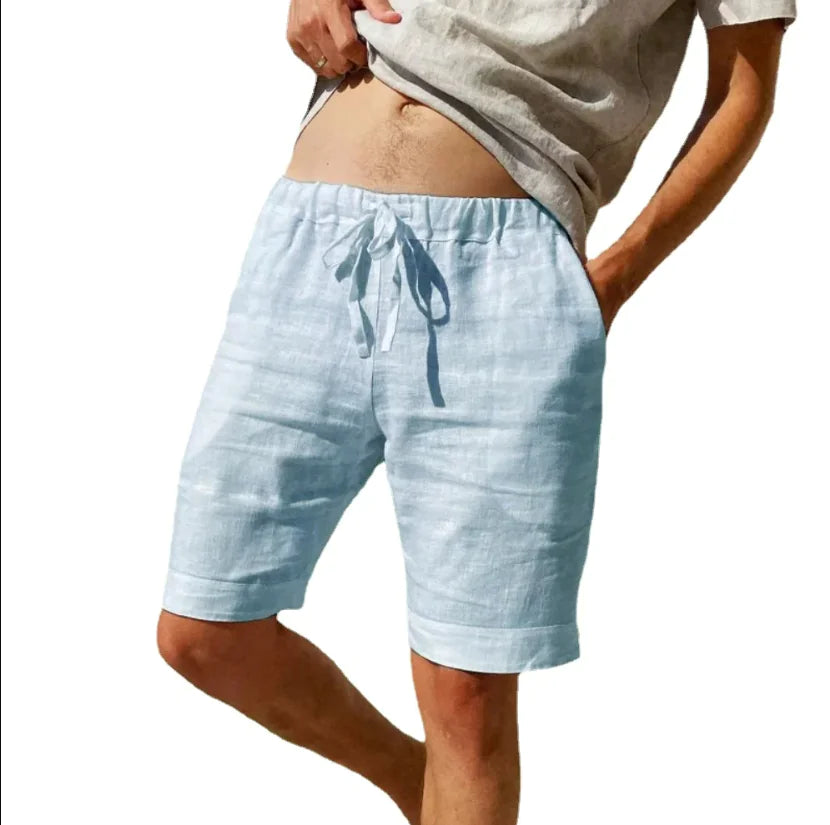 Men's Cotton Linen Beach Shorts